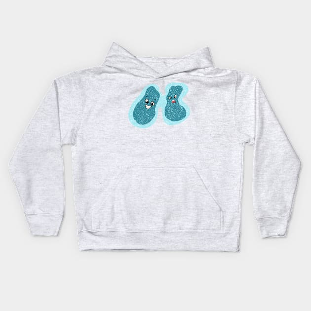 Cute Bacteria Microbes Kids Hoodie by labstud